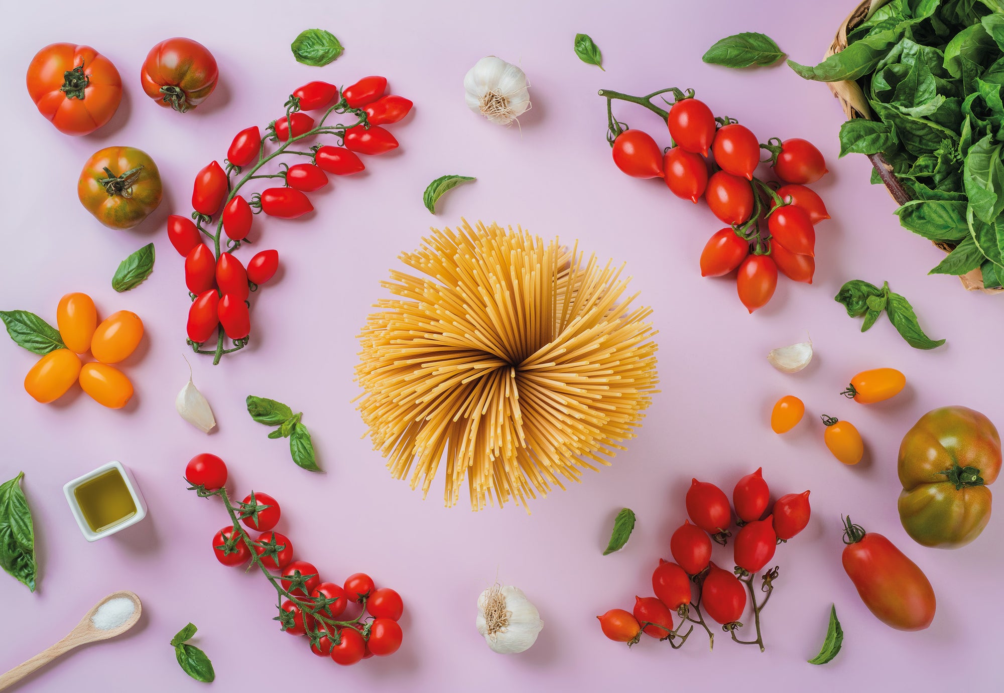 Vermicelli ai sei pomodori e basilico